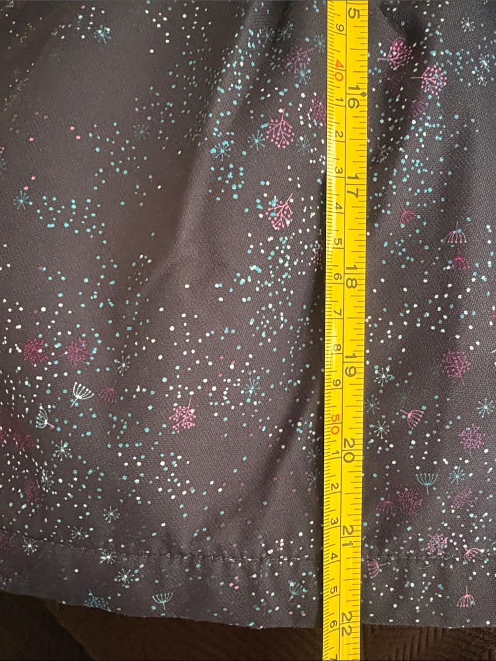 Paradox Girls Jacket Fleece Lined Pockets Hood Navy w/ Tiny Detail Print Large - Picture 12 of 14